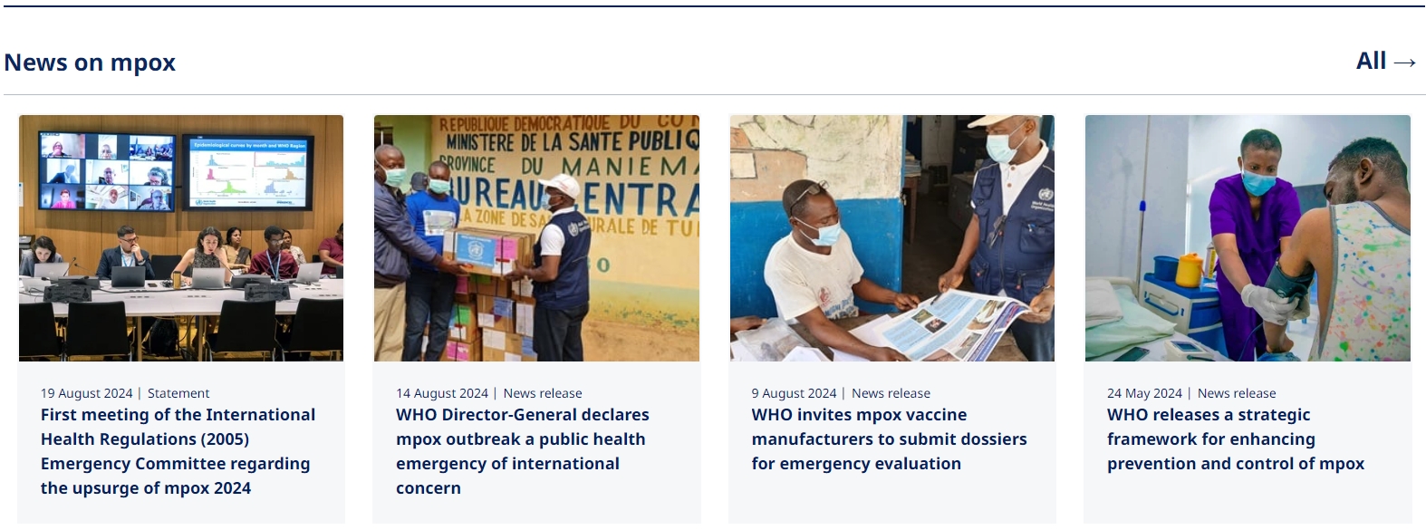 WHO news Mpox -virus