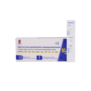Hengityselin 10 SARS-COV-2/flunssa A+B/HPIV2/HPIV1+3/RSV/ADV/MP/SP/HMPV-antigeeni Rapid Test Kit