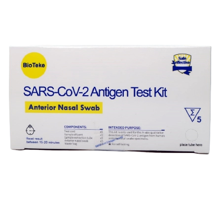 SARS-COV-2-antigeenin nopea testipakkaus (nenän etuosa)