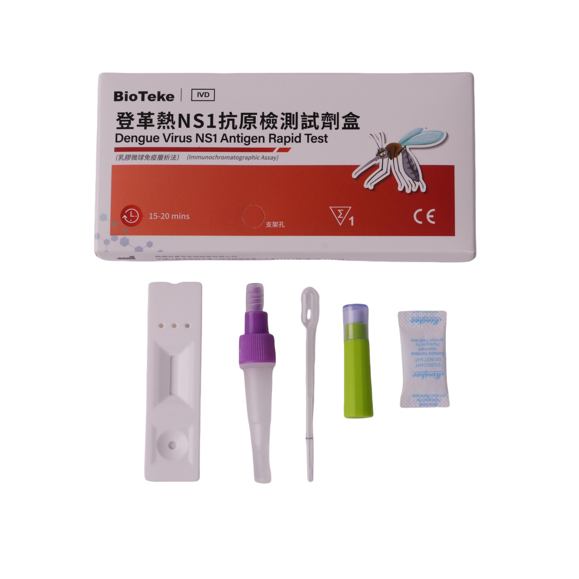 Dengue -virus NS1 -antigeenin nopea testi (immunokromatografinen määritys)